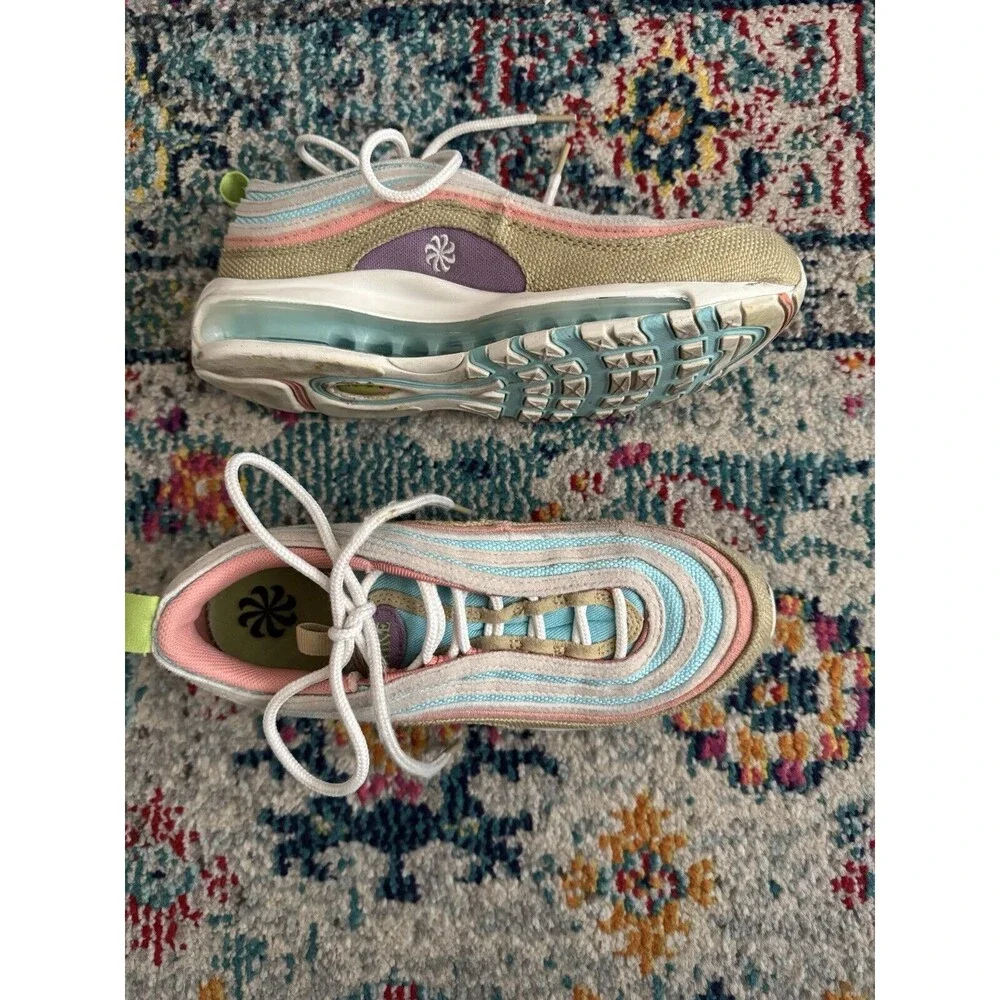 Nike Air Max 97 SE GS Sun Club Copa Sail Wheat Grass DQ4126-400‎ 5Y 6.5 Women